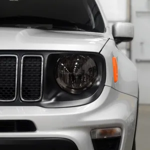 Jeep headlight with medium charcoal headlight film